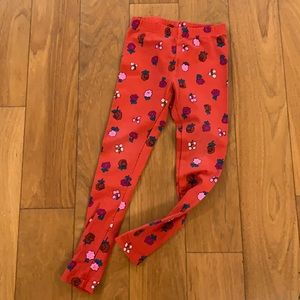 Hanna Andersson Red Flower Leggings